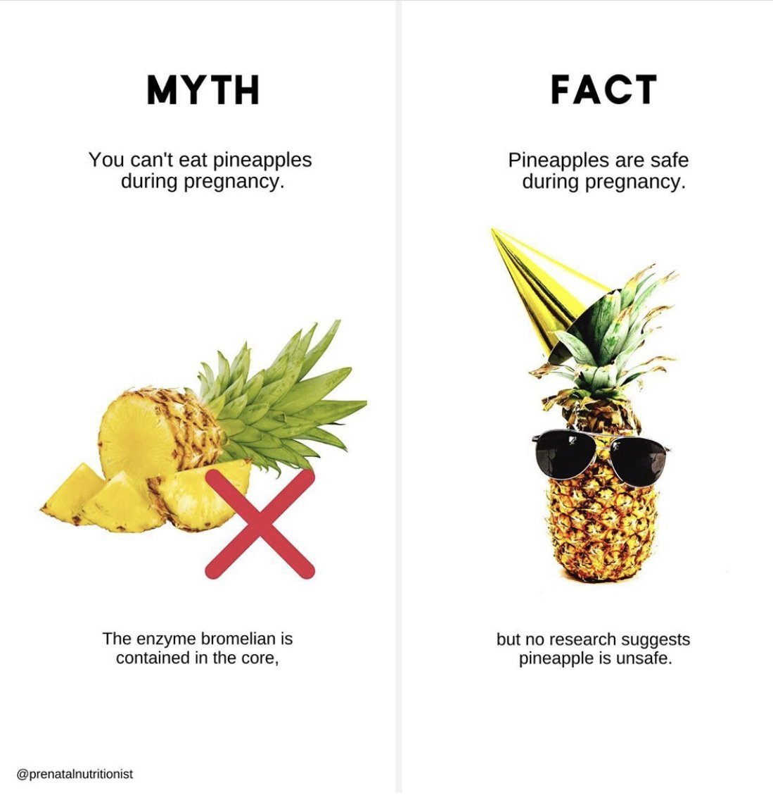 pineapples during pregnancy | 7 Common Pregnancy Food Myths