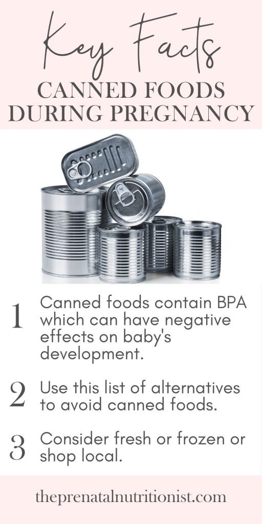 Effects of canned food to pregnancy