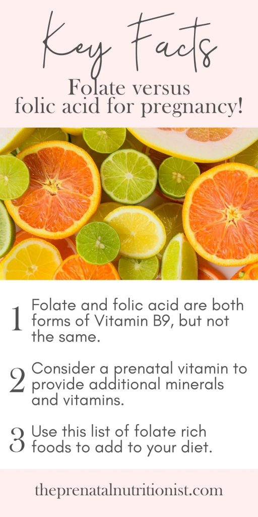 Is Folate Or Folic Acid The Same For Pregnancy