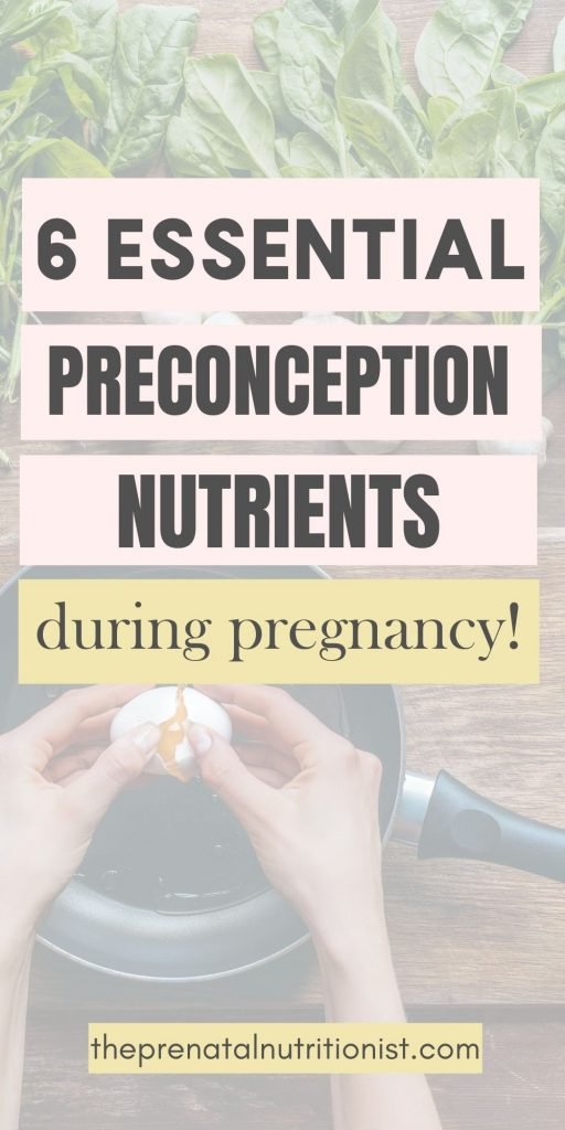 6 essential preconception nutrients