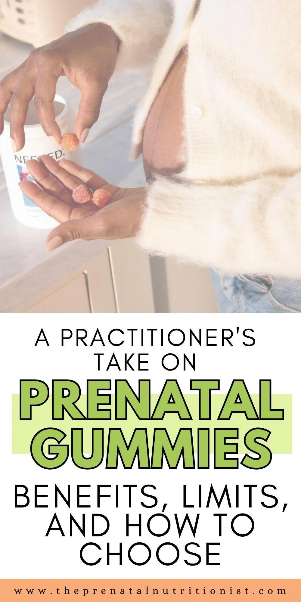 Needed Prenatal Multi Gummy bottle with gummies