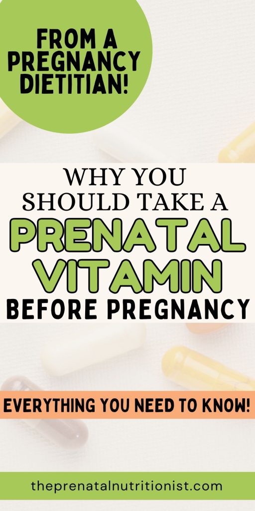 Benefits Of Taking A Prenatal Vitamin Before Pregnancy