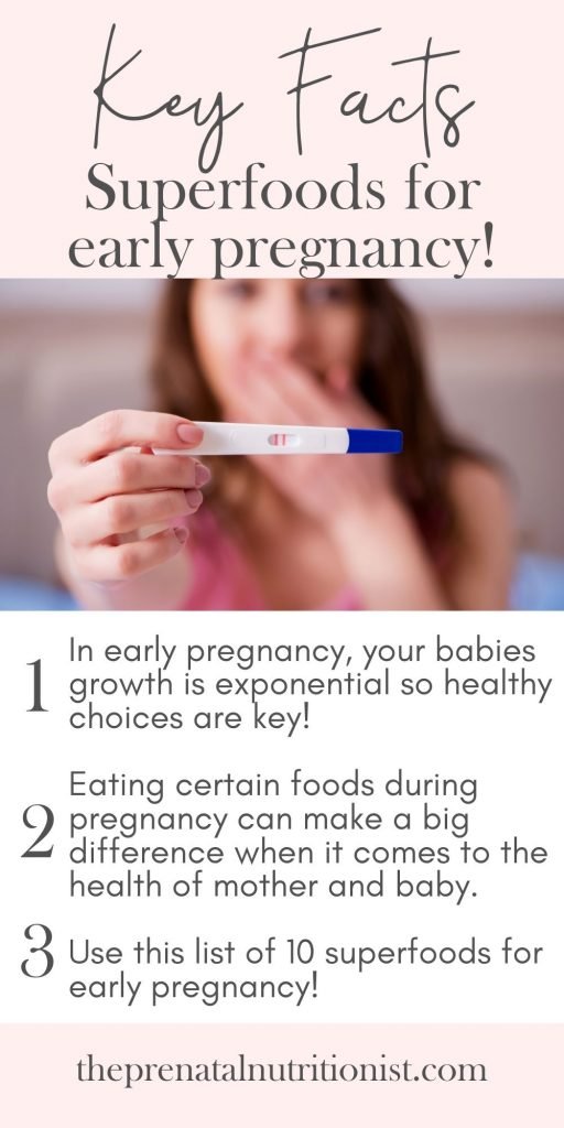 First Trimester foods key facts