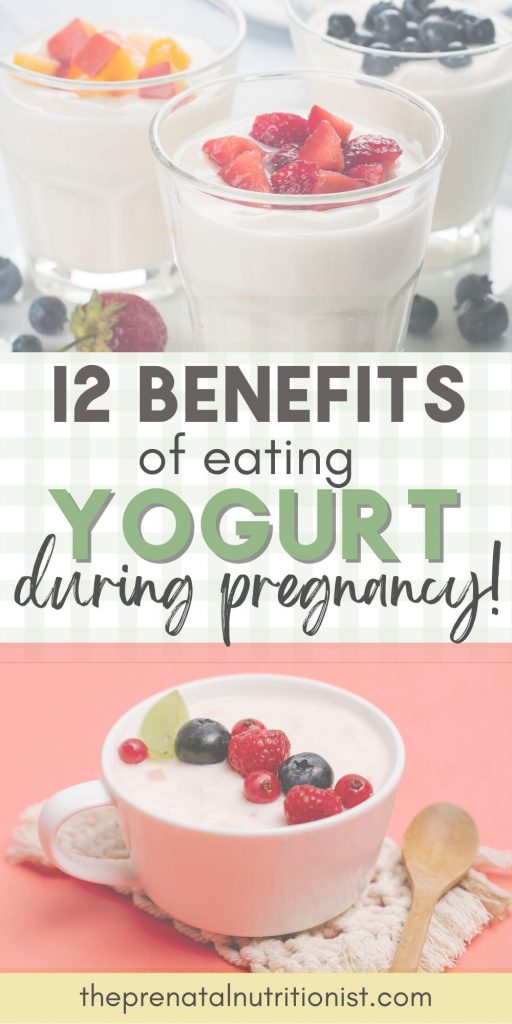Eating yogurt for pregnancy
