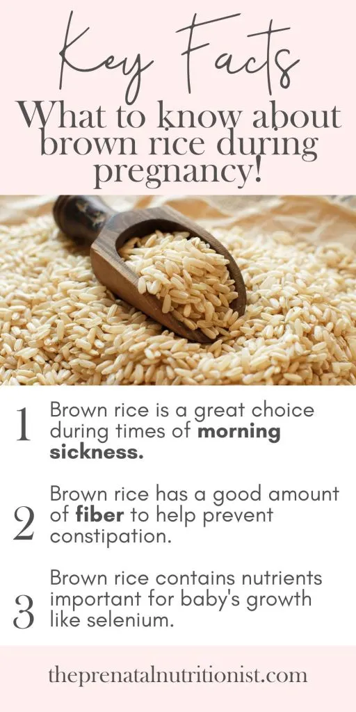 Key facts for consuming brown rice during pregnancy