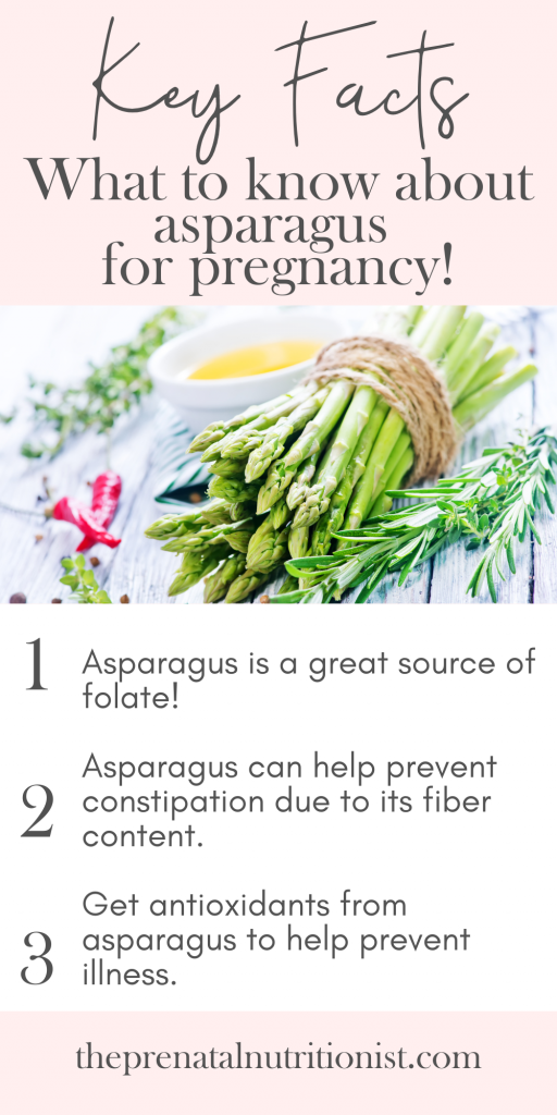 asparagus key facts for pregnancy