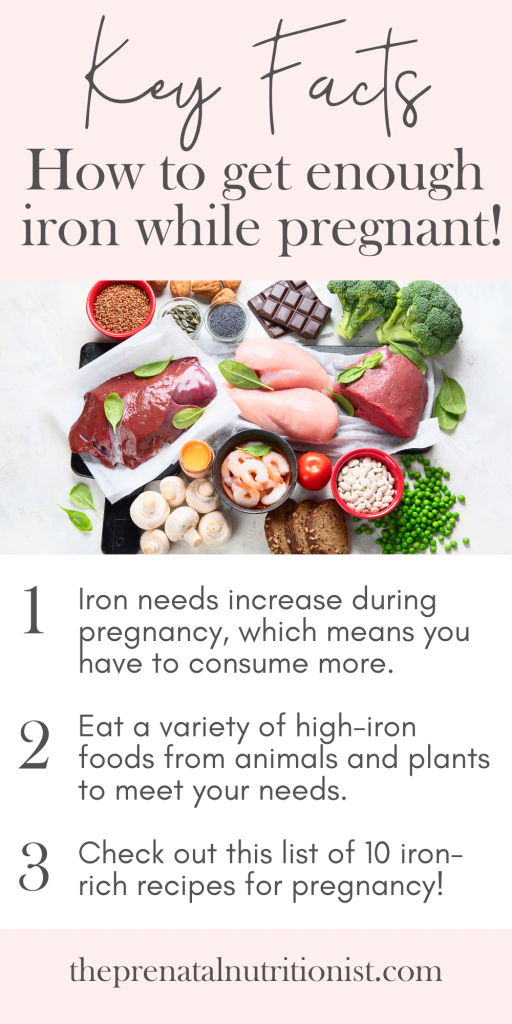 how to get enough iron while pregnant