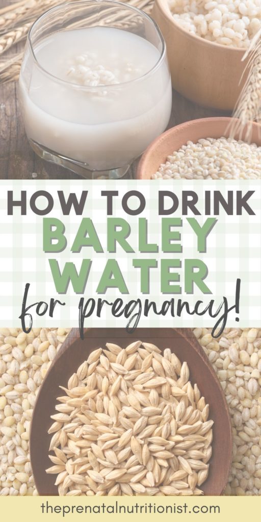 how to drink barley water for pregnancy