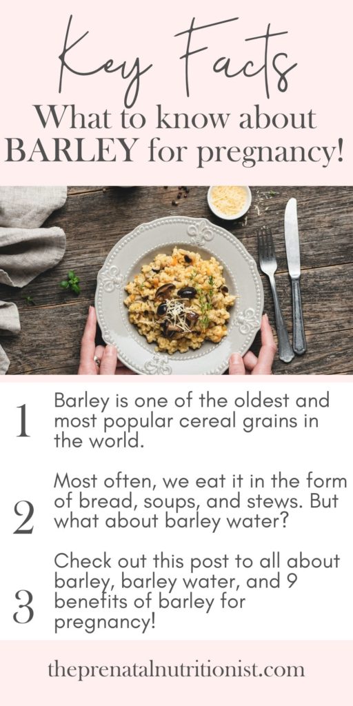 barley for pregnancy key facts