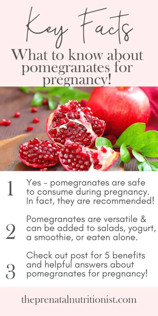 Pomegranate During Pregnancy key facts