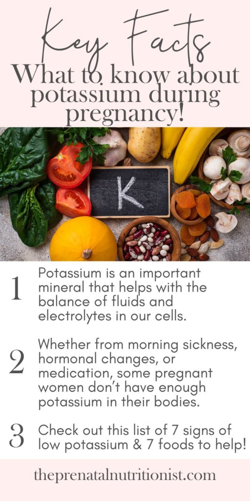 what to know about potassium during pregnancy