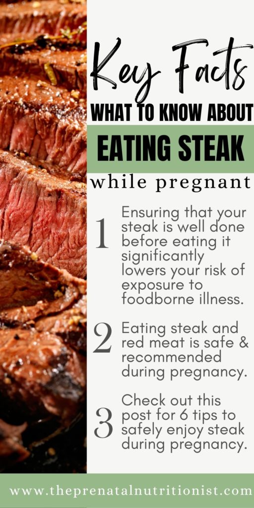 what to know about eating steak while pregnant