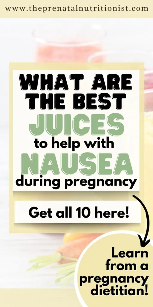 Best Juices For Nausea During Pregnancy