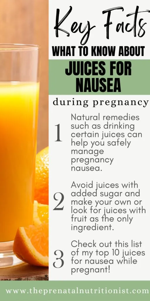 juices for nausea key facts
