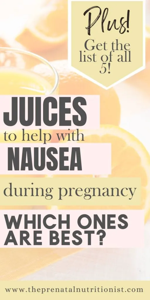 Best Juices For Nausea During Pregnancy