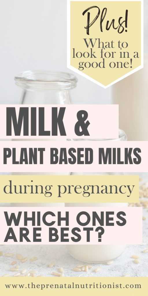 plant-based milks for pregnancy