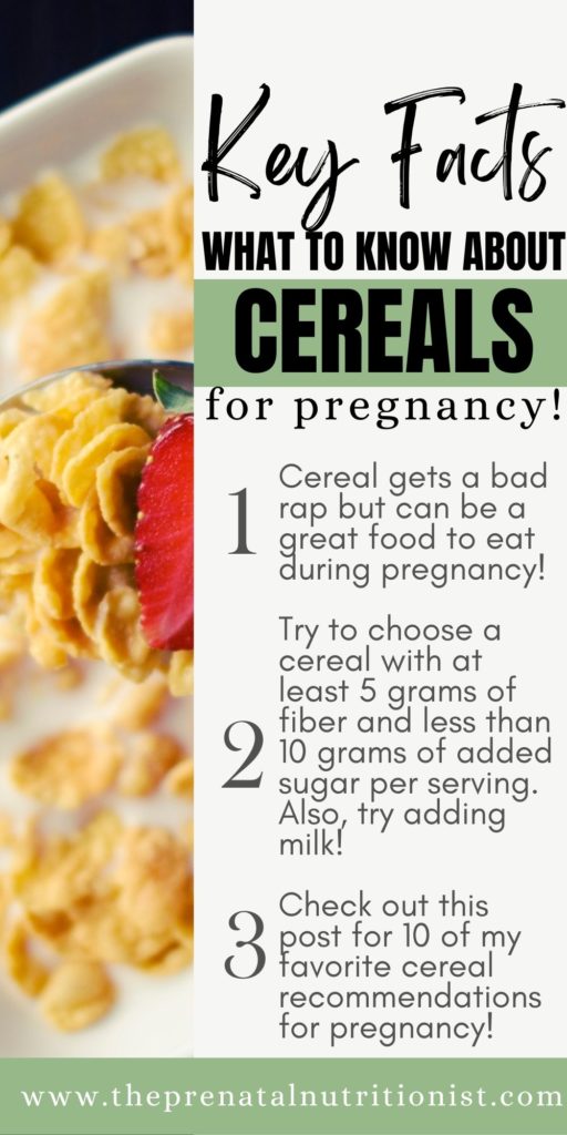 Cereal for pregnancy key facts