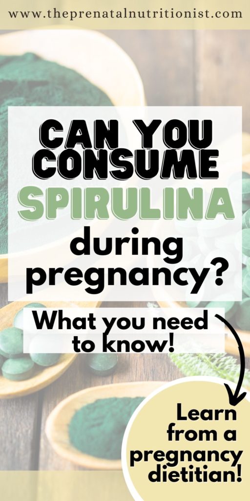 can you consume Spirulina during pregnancy?