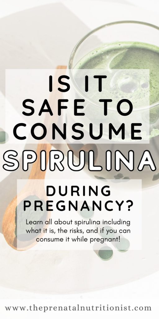 is it safe to consume Spirulina during pregnancy?