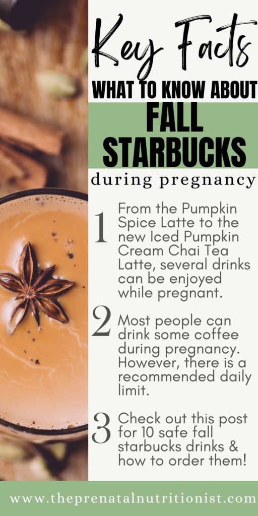 Fall Drinks from Starbucks for Pregnant Women