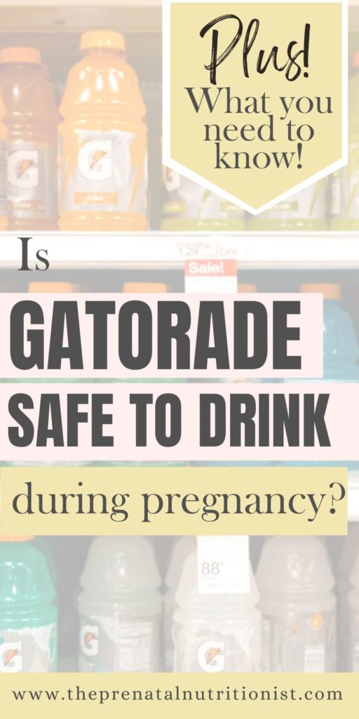 Can You Drink Gatorade While Pregnant