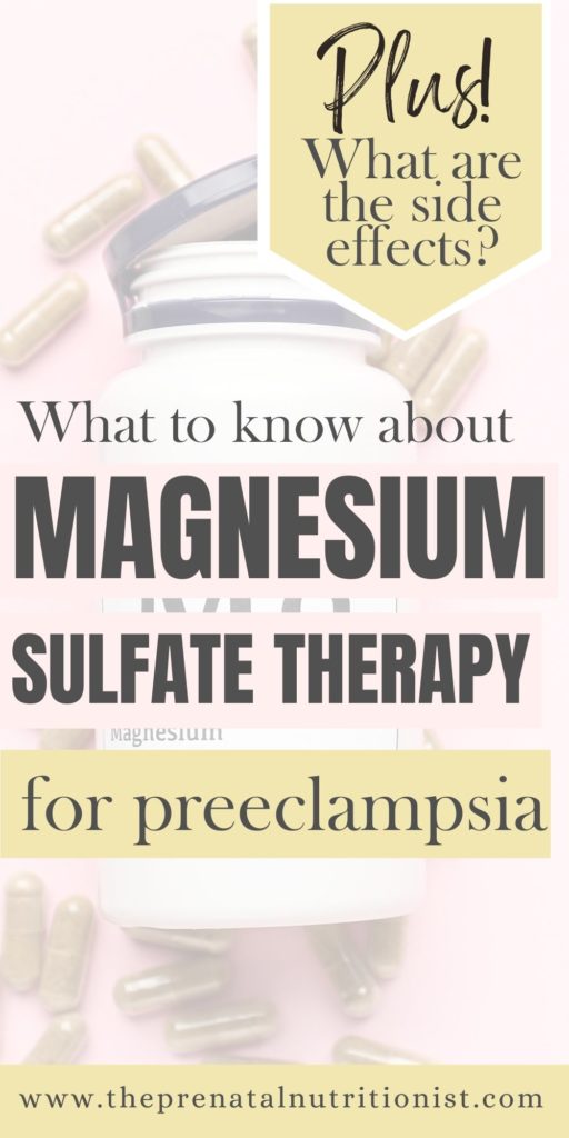 Magnesium Sulfate Therapy Treatment For Preeclampsia