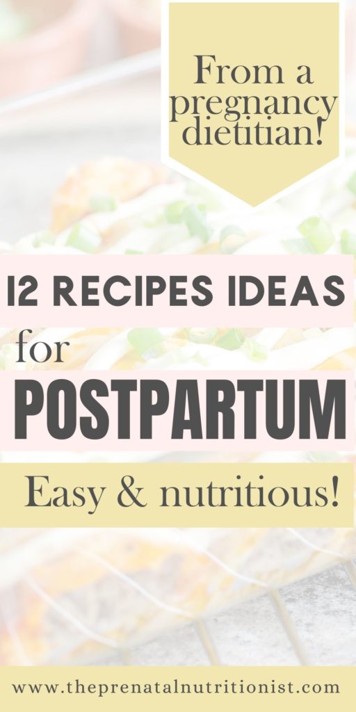 12 Recipes for Postpartum Meals