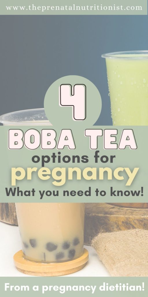 4 boba tea options for pregnancy