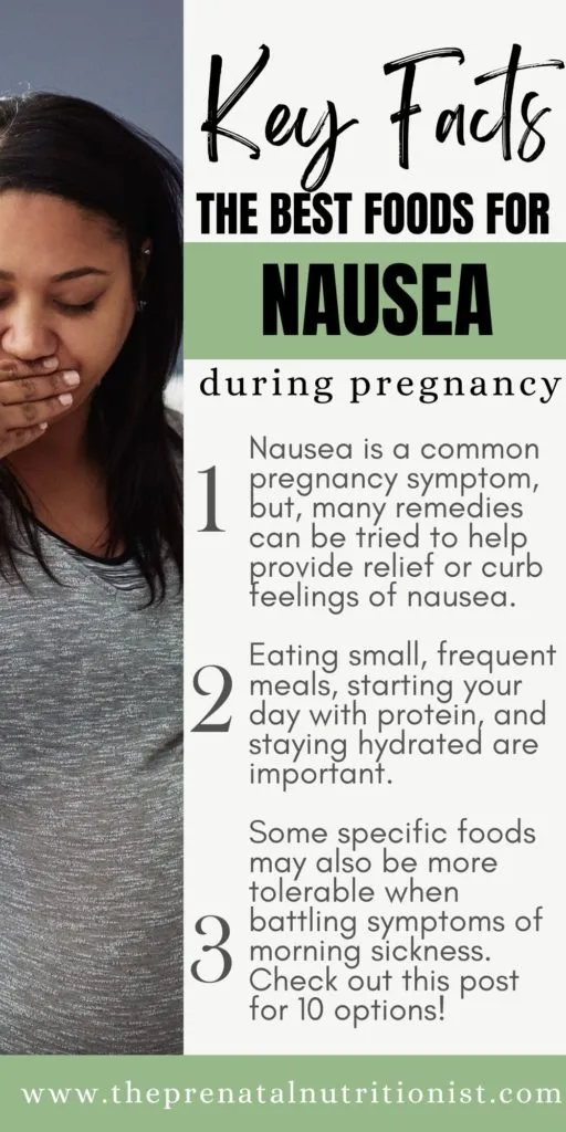 best foods for nausea during pregnancy
