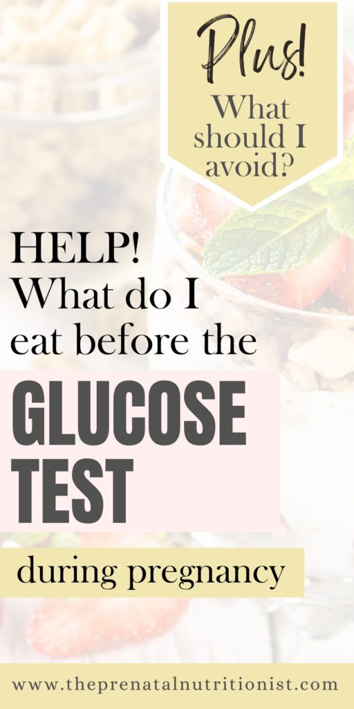 What to Eat Before Pregnancy Glucose Test