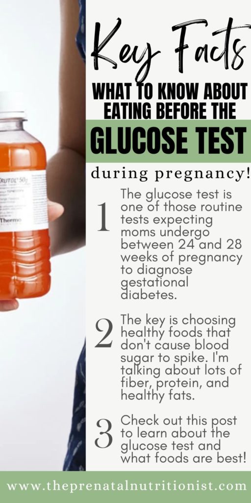 what to know about eating before the glucose test during pregnancy