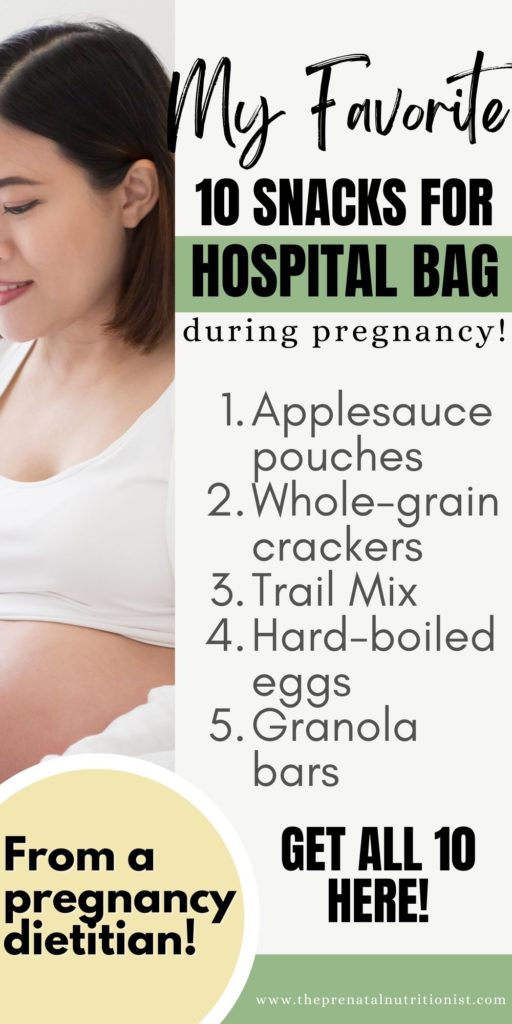 10 Snacks For Hospital Bag Pregnancy