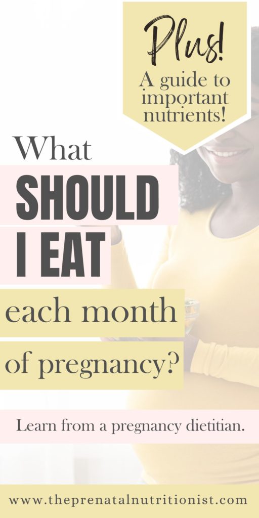what should I eat each month of pregnancy