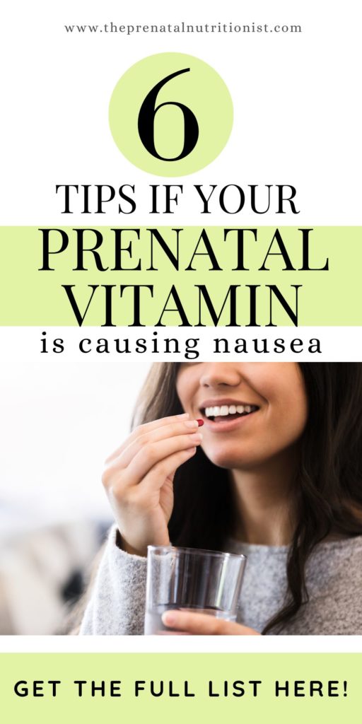 6 tips if your prenatal vitamin is causing nausea