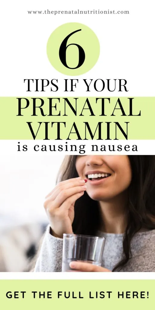 6 tips if your prenatal vitamin is causing nausea