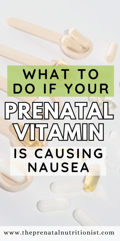 what to do if prenatal vitamin is causing nausea