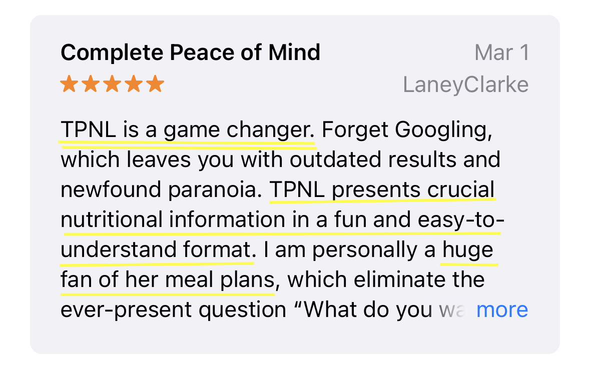 TPNL 5-star feedback